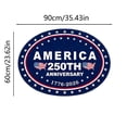 thumbnail image 3 of America 250th Anniversary Patriotic Shaped Banner, Polyester 1776-2026 Star/Rectangle/Oval/Pennant Wall Hanging Decor, 4th of July Independence Day Home Porch Party Decoration, 3 of 6