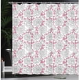 thumbnail image 3 of Ambesonne Floral Shower Curtain, Flowers Rose Chamomile Print, 69"Wx70"L, Pink Pearl, 3 of 4