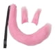 thumbnail image 2 of Juego de 3 uds de orejas y cola de felpa, accesorios para el cabello de cola larga peluda, diadema para disfraces de utilería, juego de rol, , Rosado Yinane Traje de juego de cosplay, 2 of 8