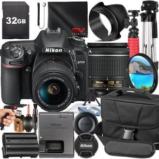 Nikon D7500 DSLR Camera, 18-140mm Lens, 64GB Card, Case, Tripod