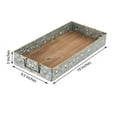 thumbnail image 5 of Efavormart 19"x9.5" Galvanized Metal And Wooden Decorative Serving Tray With Handle For Wedding Banquet Party Decoration, 5 of 10