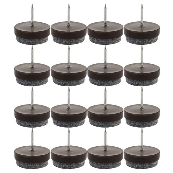 Unique Bargains Felt Pad Nail DIY Furniture Cabinet Leg Floor Protector 24mm 1" Dia 16Pcs