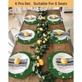 thumbnail image 4 of 13 Inch Round Placemats Set of 4, St. Patrick's Day Non Slip Heat Insulation PP Table Mats, Lucky Shamrock Gnomes Gold Coin Spring Green Washable Place Mats for Kitchen Dining Party Table Decor, 4 of 7