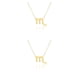 thumbnail image 1 of Jumpingount Ins Doce signo del zodiaco Retro collar del zodiaco Ins joyería cadena encanto elegante colgante delicado accesorio de moda Escorpio oro escorpio 2Conjunto, 1 of 6