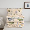 thumbnail image 5 of Homewish Magic Dragon Queen Comforter Set,Cute Rainbow Comforter Sets Queen,Cream,Colorful Stars Reversible,3 Pieces,1 Comforter and 2 Pillowcases, 5 of 7