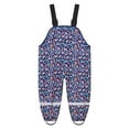 thumbnail image 5 of Kids Rain Pants Waterproof Bib Overalls for Kids Boys and Girls Bib Pants for Fishing and Rain Play Gear Navy 6 Years-7 Years, 5 of 6
