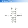 thumbnail image 2 of Uxcell Lot de 6 Ressorts de Compression, Diamètre du Fil 0.8mm x 11mm OD x Longueur 40mm Ressort d'Extension en Acier Inoxydable, Argent, 2 of 5