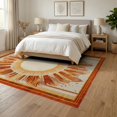 thumbnail image 3 of ODIKA 6'x9' Washable Area Rug Easy Care, Non-Shedding, Orange Burnt Vintage Farmhouse Striped Fall Decorative Bathroom for Queen Size Bedroom Under Bed Master Suite, 3 of 7