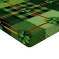 thumbnail image 2 of Ambesonne Irish Fitted Sheet, Patchwork Celtic Clovers, Full Size, Multicolor, 2 of 3