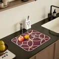 thumbnail image 5 of Yayeee Dish Drying Mat for Kitchen Counter 18" x 24" Microfiber Super Absorbent Coffee Decorative Pad, Red Circles, 5 of 9