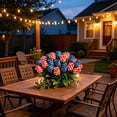thumbnail image 6 of Yhmxh Patriotic Artificial Flowers 13.7" Red White and Blue 4th of July Flower Stars & Stripes Roses Bulk Memorial Cemetery Flowers for Veteran Independence Day Table Centerpiece Home Decor 1 Pcs, 6 of 7