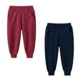 thumbnail image 2 of Toddler Boys' Sweatpants Cotton Joggers 2-Pack Pull on Blue Wine Playwear Sport Athletic Pants 7Y, 2 of 4