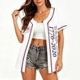 thumbnail image 2 of American Baseball Shirt for Women 250th Anniversary Usa Flag Print Jersey Shirt Usa Patriotic Baseball Jerseys –memorial Day & Independence Day, 2 of 5