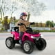 thumbnail image 3 of Costway Cuatrimoto eléctrica para niños de 12 V, 2 velocidades, MP3 y luces delanteras, color rosa, 3 of 3