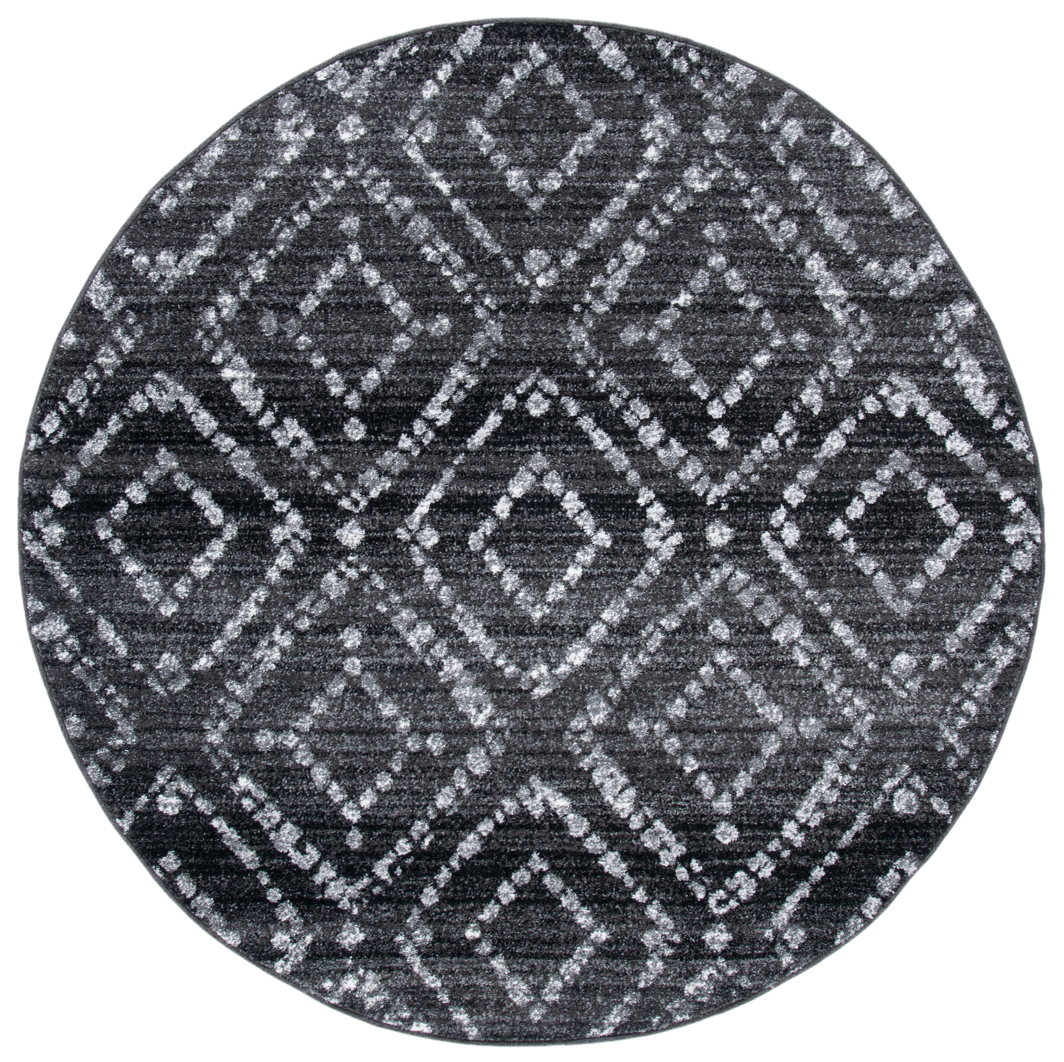 Safavieh Adirondack Lecia Geometric Area Rug, Black/Ivory, 6' x 6' Round