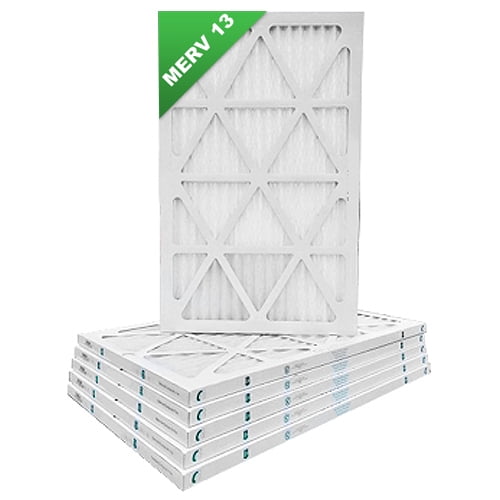 18x25x1 Merv 13 Pleated AC Furnace Air Filters 6 Pack