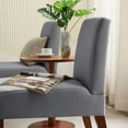 thumbnail image 5 of Zechuan 3 Pics Dining Table Set with Round Table and 2 Upholstered Chairs for Small Spaces, Gray, 5 of 10