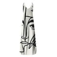 thumbnail image 4 of Lenago Robe Maxi Grande Taille pour Femmes Décontractée Grande Taille à Imprimé Sans Manches avec Poches Robe Maxi Longue Robes d'Été de Plage en Liquidation, 4 of 5