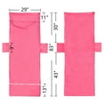thumbnail image 4 of Muka Microfiber Terry Cloth Beach Pool Lounge Chair Cover Convenient Pocket, 29" x 83"-Pink, 4 of 5