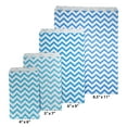thumbnail image 5 of 20 Qty 4" x 6" Decorative Flat Paper Gift Bags - Blue Chevron Pattern on White Kraft Bags - for Sales/Treats/Parties Cookies/Gifts - N'icePackaging, 5 of 8