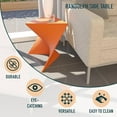 thumbnail image 6 of LeisureMod 15.75" Triangular Side Table, Stackable Plastic Accent End Table for Indoor & Outdoor Use, Weather-Resistant Modern Patio & Living Room Table, Orange, 6 of 10