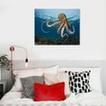 thumbnail image 4 of COMIO  Day Octopus in Mid-Water, Hawaii Canvas Wall Art Print, Wildlife Home Decor Artwork, 4 of 4