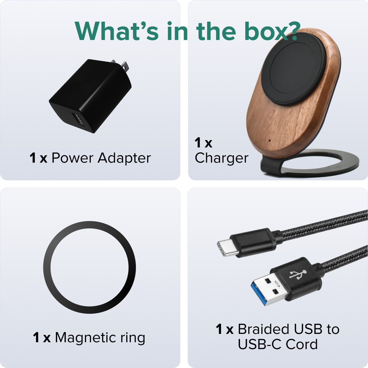 Nuvik Wood Wireless Phone Charger iPhone 12 + Magsafe Magnetic Charging Station