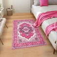thumbnail image 3 of Wondo 2x3 Feet Indoor/Outdoor Door Mat - Machine Washable Non-Slip Low Pile Rug, Vintage Hot Pink Entrance Carpet for Entryway Porch Bathroom Kitchen Bedroom Laundry, 3 of 7