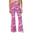 thumbnail image 3 of DISNIMO Pink Axolotl Girls Flare Leggings 11-12 for Kids Bell Bottom Pants with Pockets High Waisted Bootcut Yoga Pants Kids Dance Bell Bottoms Leggings Flared Hem, 3 of 7