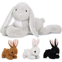 MorisMos 24'' Bunny Stuffed Animal with 3 Babies Stuffed Rabbit Plush Toys