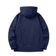 thumbnail image 3 of Dpytoraw Men Solid Color Windproof And Hooded Suit Outdoor Hiking Suit Breathable Loose Casual Comfortable Trendy Sports Jacket, 3 of 3