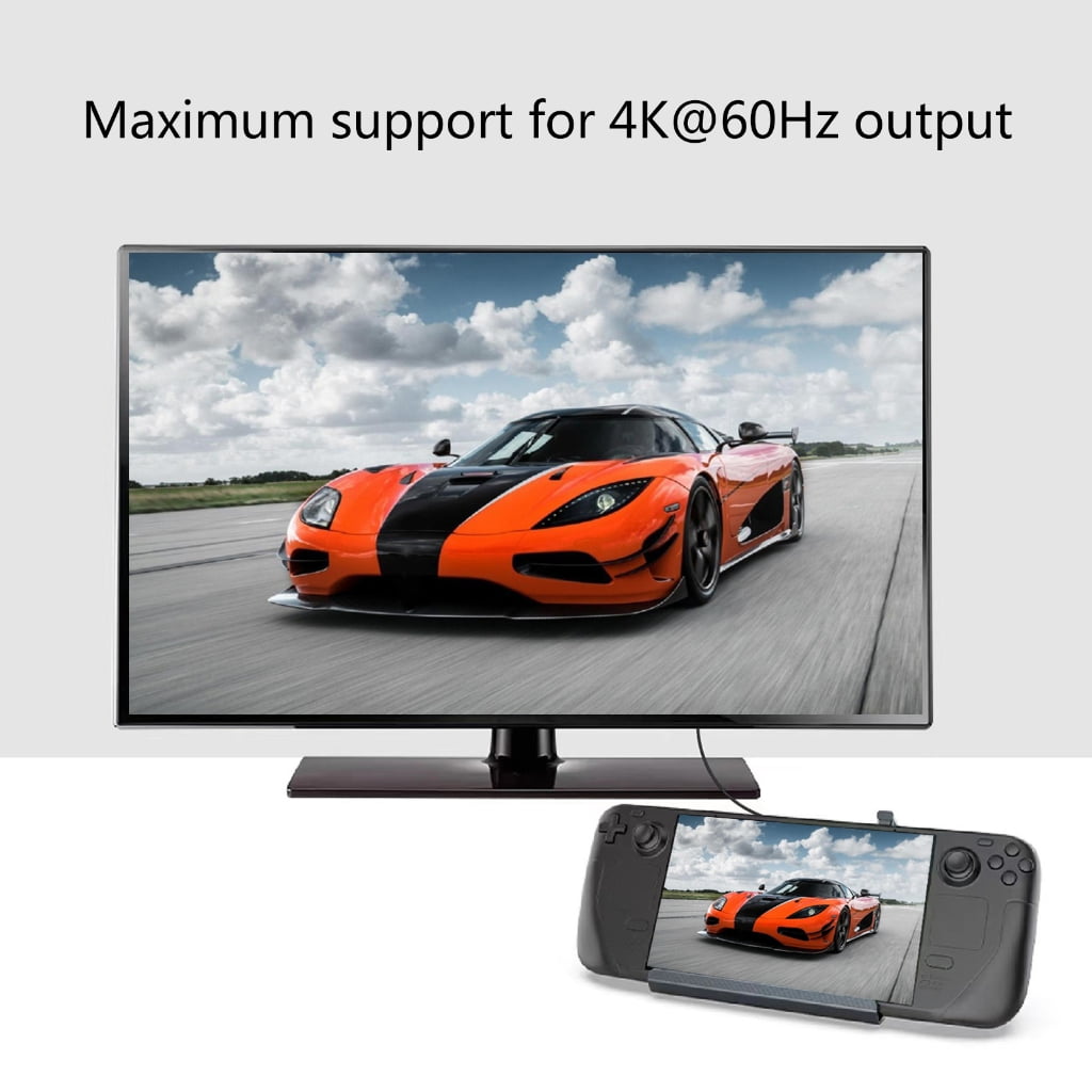 lanema 6-in-1 Docking Station for Steam Deck with RJ45 Port HDMI-compatible 2.0 4K@60Hz