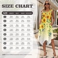 thumbnail image 7 of FUIALDOLG Sunflower Hummingbirds T-Shirt Dress for Women Sleeveless Sundress Loose Fit Irregular Hem Sundress with Pocket Beach Vacation Clothing,4XL, 7 of 7