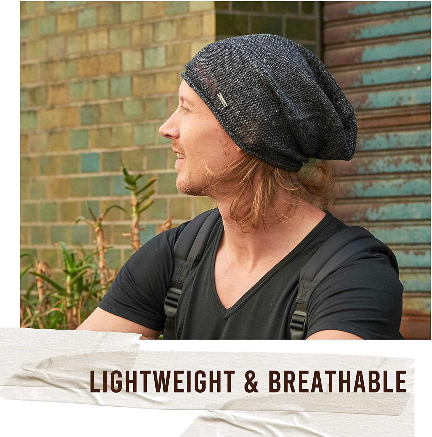 Linen Beanie Hat Summer Cap - Mens 