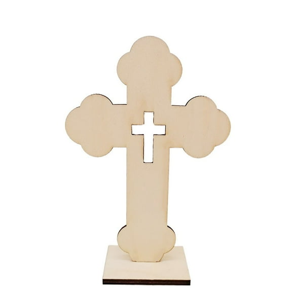 10PCS Crosses For Arts And Crafts With Stands Suitable For Christian Home Decoration Desk Ornament