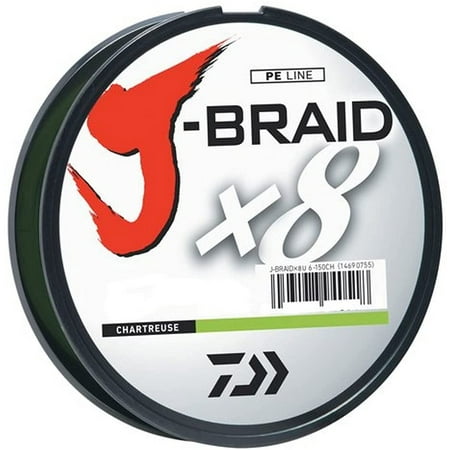 UPC: 0043178132074 | Daiwa J-Braidx8 Fishing Line Chartreuse 65LB 330Yd – JB8U65-300CH