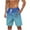 Blue, variant on Big & Tall Men's Gradient Beach Bermuda Shorts 9" Inseam, Summer Casual Quick Dry Stretch Board Shorts with Graphic, Elastic Waist Water Repellent with Pockets