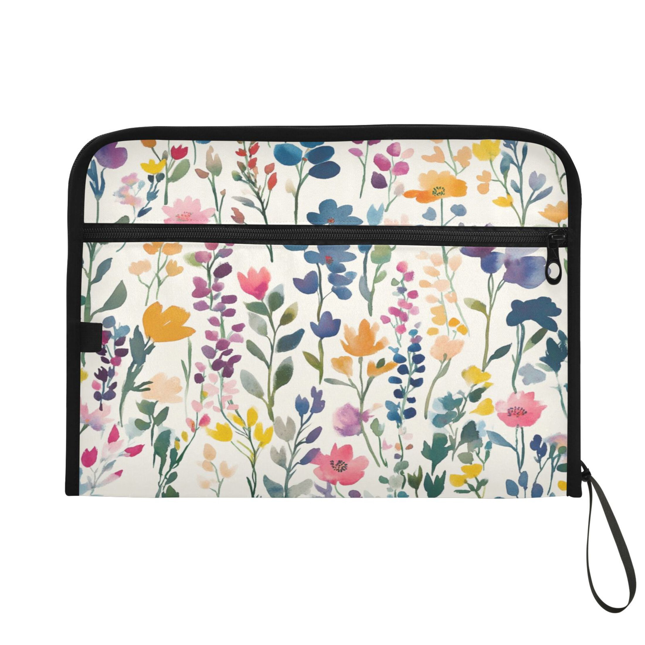WOBOGO Colorful Abstract Flower Expanding File Folder Letter Size Accordion Filing Organizer 13 Pocket Separate Organ Pocket
