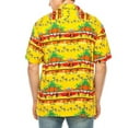 thumbnail image 3 of Men's Hawaiian Short Sleeve Shirt (HW08 Yellow, XL), 3 of 3