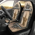 thumbnail image 2 of FMSHPON Set of 2 Car Seat Covers Western Texas Star Universal Auto Front Seats Protector Fits for Car,SUV Sedan,Truck, 2 of 4