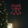 Northlight LED Bow Neon Lighted Christmas Wall or Window Decoration ...