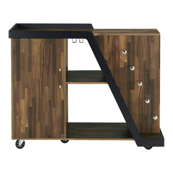 Furniture of America Ando Wood Buffet with Casters in Light Hickory Brown