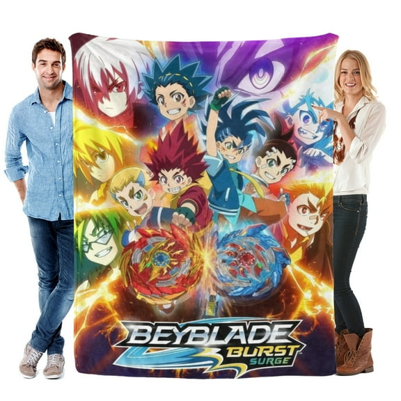 Throw Blanket for Beyblade Burst Soft Warm Bed Couch Flannel Blanket for Kids Boys Girls Gifts Home Decor 30x40 Inch