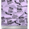 thumbnail image 1 of Soimoi Purple polyester Crepe Fabric Dream Chaser Text Printed Craft Fabric by the Yard 42 Inch Wide, 1 of 3