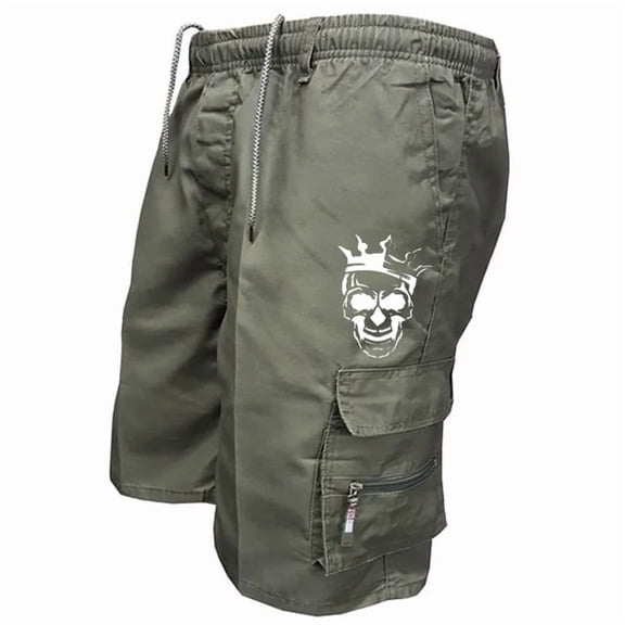 Men's Camo Cargo Shorts Elastic Waistband Drawstring Shorts Pants Outdoor Casual Camo Hiking Work Casual Big & Tall Camo Cargo Shorts Multi Pockets Twill Quick Dry Bermuda Shorts,Green 2XL