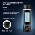 thumbnail image 2 of Botella de agua hidrogenada ENERGILZ de 480 ml, generador de 3000 ppb, 2 of 9