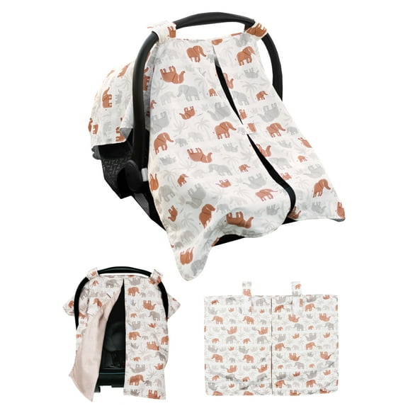 Modern Moments by Gerber Baby Boy or Girl Unisex Car Seat Canopy Cover, Ivory