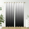 thumbnail image 7 of Nanqianyi Ombre Blackout Curtains for Bedroom, Gradient White to Grey Black Thermal Insulated Grommet Window Curtain for Living Room, 2 Panels, 52x63 inches Length, 7 of 7