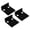 Black, variant on YAHHU 3 PCS Small Security Cameras Wall Shelf with Cable Clips Tapes Acrylic Waterproof Drill Free Adhesive Floating Shelves Black (5.9 inches / 15 cm)