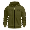 thumbnail image 4 of LUOGENLI Chandails à Capuche pour Hommes Designer Classique Mode Chandail à Capuche avec Poche avant Style Cardigan Léger pour Tenue Décontractée Chandails à Capuche pour Hommes Chandail à Enfiler Graphique Vert Taille TG, 4 of 4